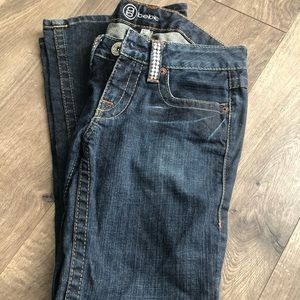 ‼️BEBE sz 28 Jeans w/Rhinestones on BeltLoops ..